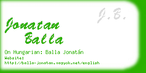 jonatan balla business card